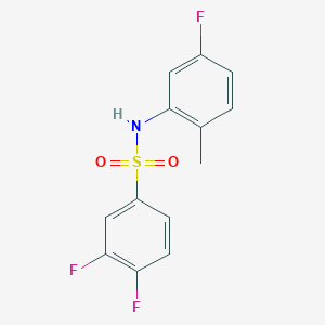 molecular formula C13H10F3NO2S B10963053 3,4-difluoro-N-(5-fluoro-2-methylphenyl)benzenesulfonamide 