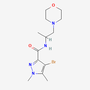 4-bromo-1,5-dimethyl-N-[1-(morpholin-4-yl)propan-2-yl]-1H-pyrazole-3-carboxamide