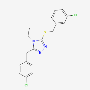 3-(4-chlorobenzyl)-5-[(3-chlorobenzyl)sulfanyl]-4-ethyl-4H-1,2,4-triazole