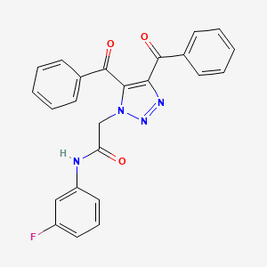 2-[4,5-bis(phenylcarbonyl)-1H-1,2,3-triazol-1-yl]-N-(3-fluorophenyl)acetamide