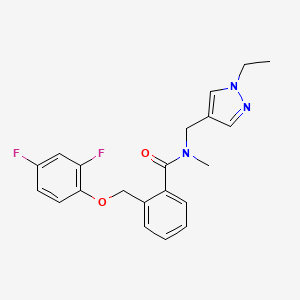 2-[(2,4-difluorophenoxy)methyl]-N-[(1-ethyl-1H-pyrazol-4-yl)methyl]-N-methylbenzamide