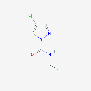 molecular formula C6H8ClN3O B10963092 4-chloro-N-ethyl-1H-pyrazole-1-carboxamide 