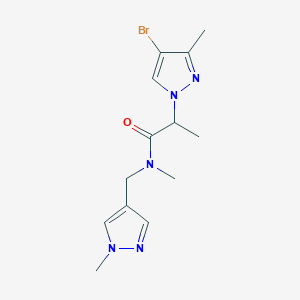 2-(4-bromo-3-methyl-1H-pyrazol-1-yl)-N-methyl-N-[(1-methyl-1H-pyrazol-4-yl)methyl]propanamide