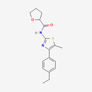 N-[4-(4-ethylphenyl)-5-methyl-1,3-thiazol-2-yl]tetrahydrofuran-2-carboxamide