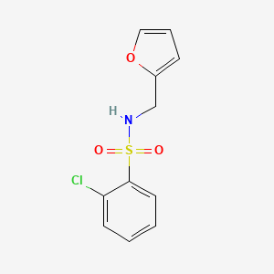 molecular formula C11H10ClNO3S B10963143 2-chloro-N-(furan-2-ylmethyl)benzenesulfonamide 