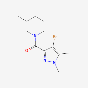 (4-bromo-1,5-dimethyl-1H-pyrazol-3-yl)(3-methylpiperidin-1-yl)methanone