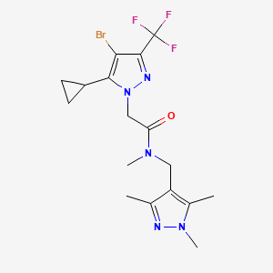 2-[4-bromo-5-cyclopropyl-3-(trifluoromethyl)-1H-pyrazol-1-yl]-N-methyl-N-[(1,3,5-trimethyl-1H-pyrazol-4-yl)methyl]acetamide