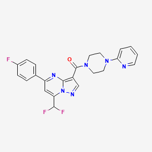 [7-(Difluoromethyl)-5-(4-fluorophenyl)pyrazolo[1,5-a]pyrimidin-3-yl][4-(pyridin-2-yl)piperazin-1-yl]methanone