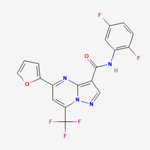 N-(2,5-difluorophenyl)-5-(furan-2-yl)-7-(trifluoromethyl)pyrazolo[1,5-a]pyrimidine-3-carboxamide