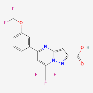 5-[3-(Difluoromethoxy)phenyl]-7-(trifluoromethyl)pyrazolo[1,5-a]pyrimidine-2-carboxylic acid