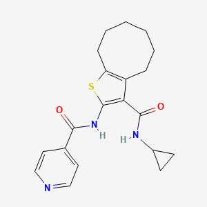 N-[3-(cyclopropylcarbamoyl)-4,5,6,7,8,9-hexahydrocycloocta[b]thiophen-2-yl]pyridine-4-carboxamide