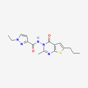 1-Ethyl-N-[2-methyl-4-oxo-6-propylthieno[2,3-D]pyrimidin-3(4H)-YL]-1H-pyrazole-3-carboxamide