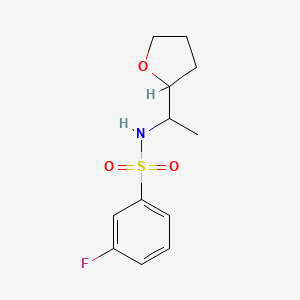 3-fluoro-N-[1-(tetrahydrofuran-2-yl)ethyl]benzenesulfonamide