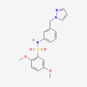 2,5-dimethoxy-N-[3-(1H-pyrazol-1-ylmethyl)phenyl]benzenesulfonamide