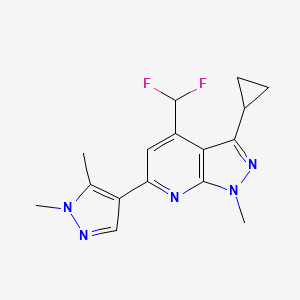 3-cyclopropyl-4-(difluoromethyl)-6-(1,5-dimethyl-1H-pyrazol-4-yl)-1-methyl-1H-pyrazolo[3,4-b]pyridine