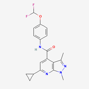 6-cyclopropyl-N-[4-(difluoromethoxy)phenyl]-1,3-dimethyl-1H-pyrazolo[3,4-b]pyridine-4-carboxamide