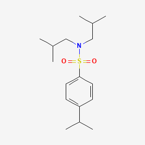 molecular formula C17H29NO2S B10963306 N,N-bis(2-methylpropyl)-4-(propan-2-yl)benzenesulfonamide 