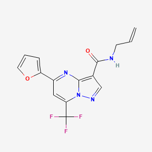 5-(furan-2-yl)-N-(prop-2-en-1-yl)-7-(trifluoromethyl)pyrazolo[1,5-a]pyrimidine-3-carboxamide