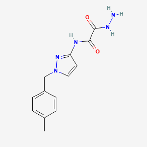 molecular formula C13H15N5O2 B10963314 2-hydrazinyl-N-[1-(4-methylbenzyl)-1H-pyrazol-3-yl]-2-oxoacetamide 