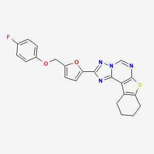 2-{5-[(4-Fluorophenoxy)methyl]-2-furyl}-8,9,10,11-tetrahydro[1]benzothieno[3,2-E][1,2,4]triazolo[1,5-C]pyrimidine