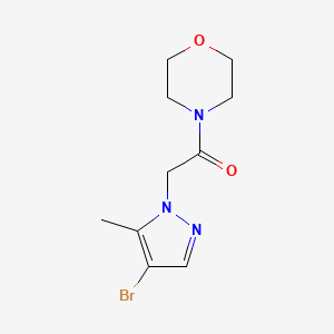 molecular formula C10H14BrN3O2 B10963338 2-(4-bromo-5-methyl-1H-pyrazol-1-yl)-1-(morpholin-4-yl)ethanone 