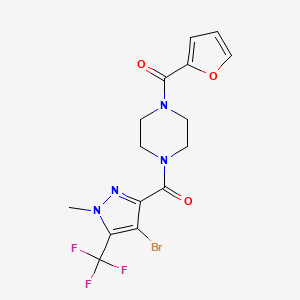 [4-bromo-1-methyl-5-(trifluoromethyl)-1H-pyrazol-3-yl][4-(furan-2-ylcarbonyl)piperazin-1-yl]methanone