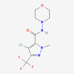 4-chloro-1-methyl-N-(morpholin-4-yl)-3-(trifluoromethyl)-1H-pyrazole-5-carboxamide