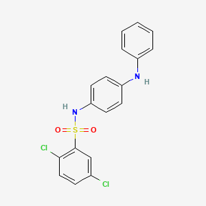 molecular formula C18H14Cl2N2O2S B10963446 Benzenesulfonamide, 2,5-dichloro-N-[4-(phenylamino)phenyl]- CAS No. 88522-20-7