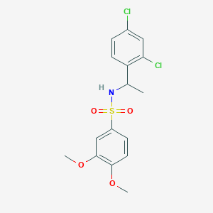 N-[1-(2,4-dichlorophenyl)ethyl]-3,4-dimethoxybenzenesulfonamide