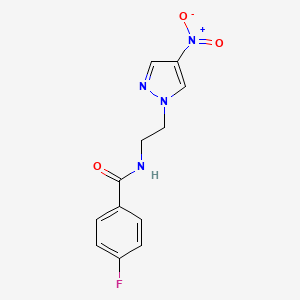 4-fluoro-N-[2-(4-nitro-1H-pyrazol-1-yl)ethyl]benzamide