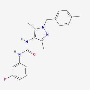 1-[3,5-dimethyl-1-(4-methylbenzyl)-1H-pyrazol-4-yl]-3-(3-fluorophenyl)urea