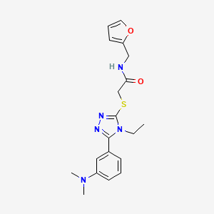 2-({5-[3-(dimethylamino)phenyl]-4-ethyl-4H-1,2,4-triazol-3-yl}sulfanyl)-N-(furan-2-ylmethyl)acetamide