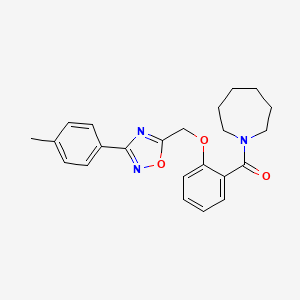 Azepan-1-yl(2-{[3-(4-methylphenyl)-1,2,4-oxadiazol-5-yl]methoxy}phenyl)methanone