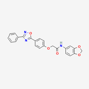 N-(1,3-benzodioxol-5-yl)-2-[4-(3-phenyl-1,2,4-oxadiazol-5-yl)phenoxy]acetamide