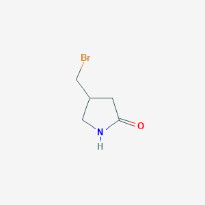 molecular formula C5H8BrNO B109635 4-(溴甲基)吡咯烷-2-酮 CAS No. 945671-51-2