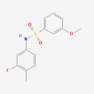 N-(3-fluoro-4-methylphenyl)-3-methoxybenzenesulfonamide