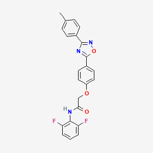 molecular formula C23H17F2N3O3 B10963507 N-(2,6-difluorophenyl)-2-{4-[3-(4-methylphenyl)-1,2,4-oxadiazol-5-yl]phenoxy}acetamide 