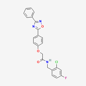 N-(2-chloro-4-fluorobenzyl)-2-[4-(3-phenyl-1,2,4-oxadiazol-5-yl)phenoxy]acetamide