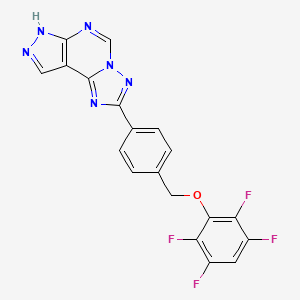 2-{4-[(2,3,5,6-tetrafluorophenoxy)methyl]phenyl}-7H-pyrazolo[4,3-e][1,2,4]triazolo[1,5-c]pyrimidine