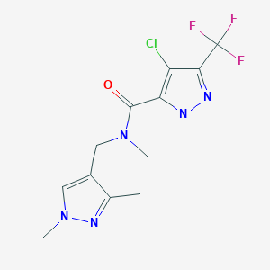 4-chloro-N-[(1,3-dimethyl-1H-pyrazol-4-yl)methyl]-N,1-dimethyl-3-(trifluoromethyl)-1H-pyrazole-5-carboxamide