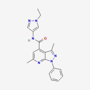 N-(1-ethyl-1H-pyrazol-4-yl)-3,6-dimethyl-1-phenyl-1H-pyrazolo[3,4-b]pyridine-4-carboxamide