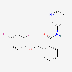 molecular formula C19H14F2N2O2 B10963617 2-[(2,4-difluorophenoxy)methyl]-N-(pyridin-3-yl)benzamide 