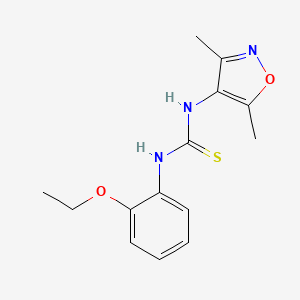 molecular formula C14H17N3O2S B10963722 1-(3,5-Dimethyl-1,2-oxazol-4-yl)-3-(2-ethoxyphenyl)thiourea 