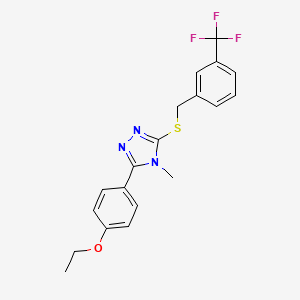 3-(4-ethoxyphenyl)-4-methyl-5-{[3-(trifluoromethyl)benzyl]sulfanyl}-4H-1,2,4-triazole