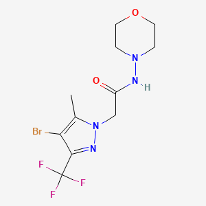 2-[4-bromo-5-methyl-3-(trifluoromethyl)-1H-pyrazol-1-yl]-N-(morpholin-4-yl)acetamide