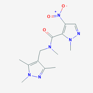 N,1-dimethyl-4-nitro-N-[(1,3,5-trimethyl-1H-pyrazol-4-yl)methyl]-1H-pyrazole-5-carboxamide