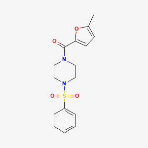 molecular formula C16H18N2O4S B10963796 (5-Methylfuran-2-yl)[4-(phenylsulfonyl)piperazin-1-yl]methanone 