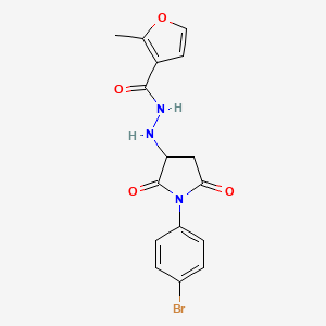 N'-[1-(4-bromophenyl)-2,5-dioxopyrrolidin-3-yl]-2-methylfuran-3-carbohydrazide