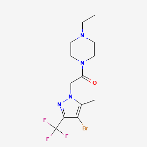 2-[4-bromo-5-methyl-3-(trifluoromethyl)-1H-pyrazol-1-yl]-1-(4-ethylpiperazin-1-yl)ethanone