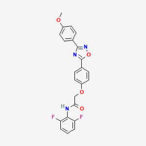 molecular formula C23H17F2N3O4 B10963825 N-(2,6-difluorophenyl)-2-{4-[3-(4-methoxyphenyl)-1,2,4-oxadiazol-5-yl]phenoxy}acetamide 